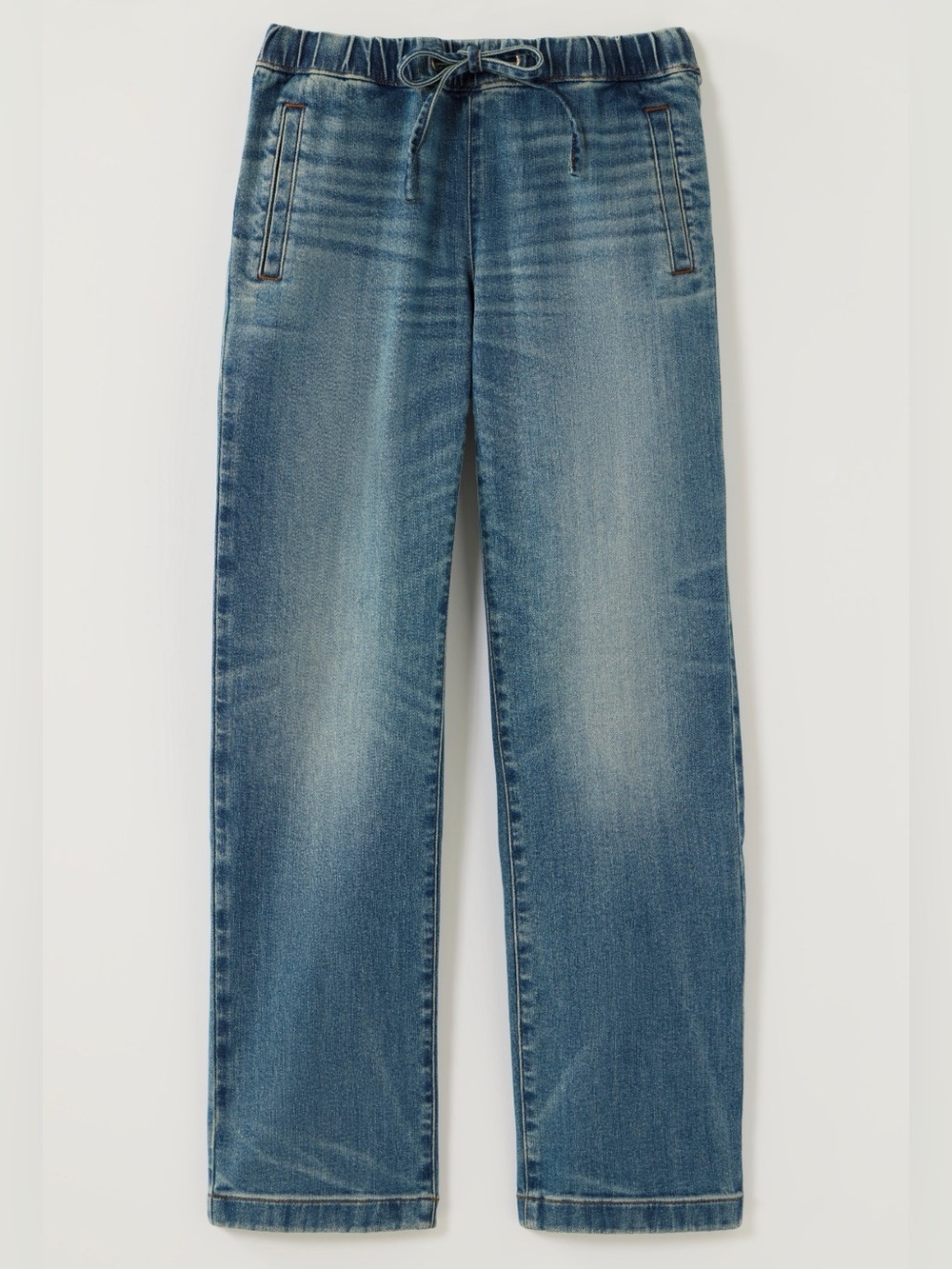 J.Jill Relaxed Tie Waist Jeans XS Berkeley Wash Stretch Denim Size XS